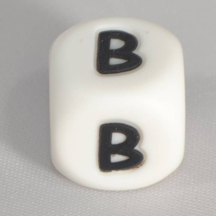 Schnullerklemmperle aus Silikon, Buchstabe B für den Großhandel von Irréversible