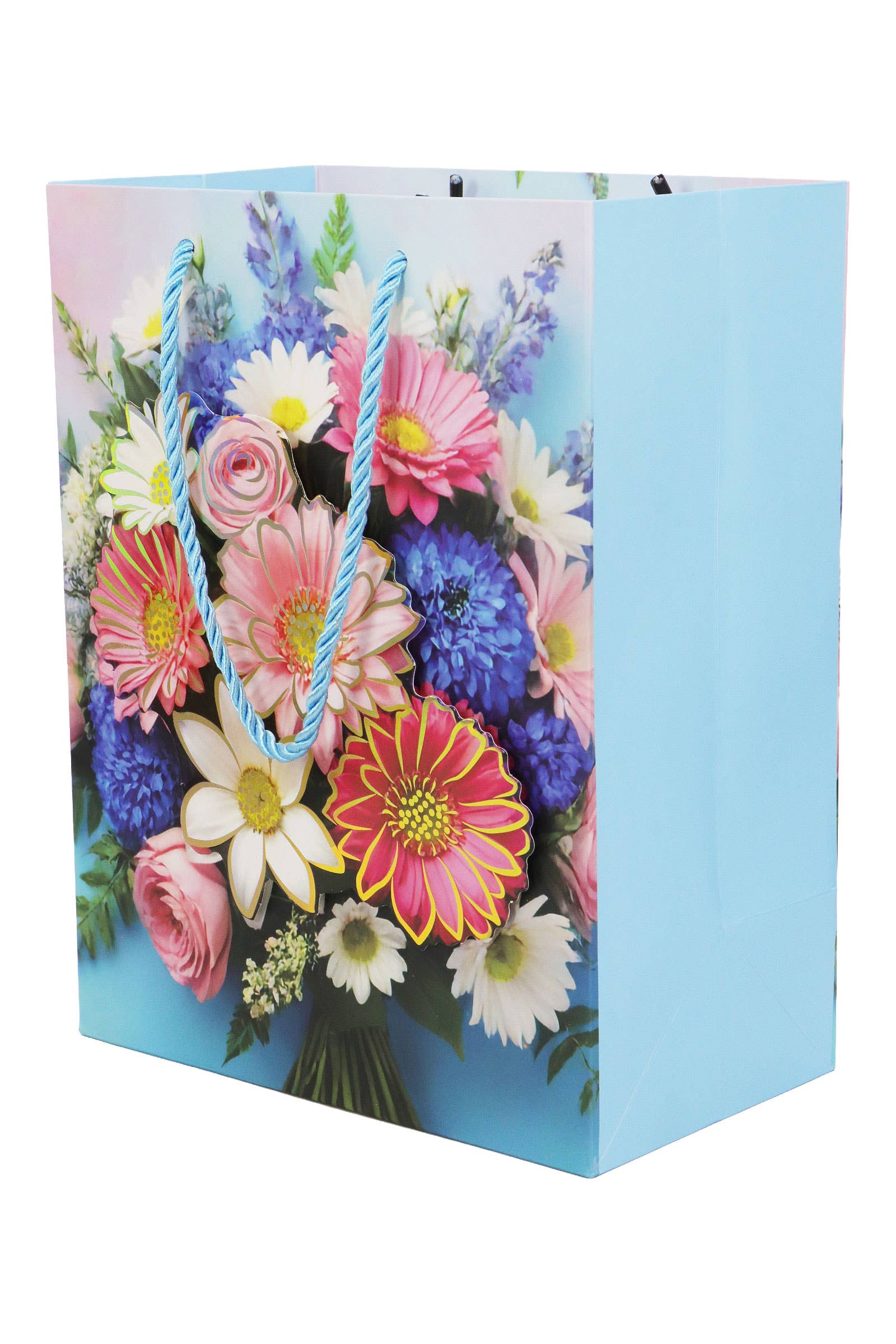 ASSORTITI Borsa regalo in carta opaca floreale margherita 3D - 12 pezzi in vendita all'ingrosso su Faire1