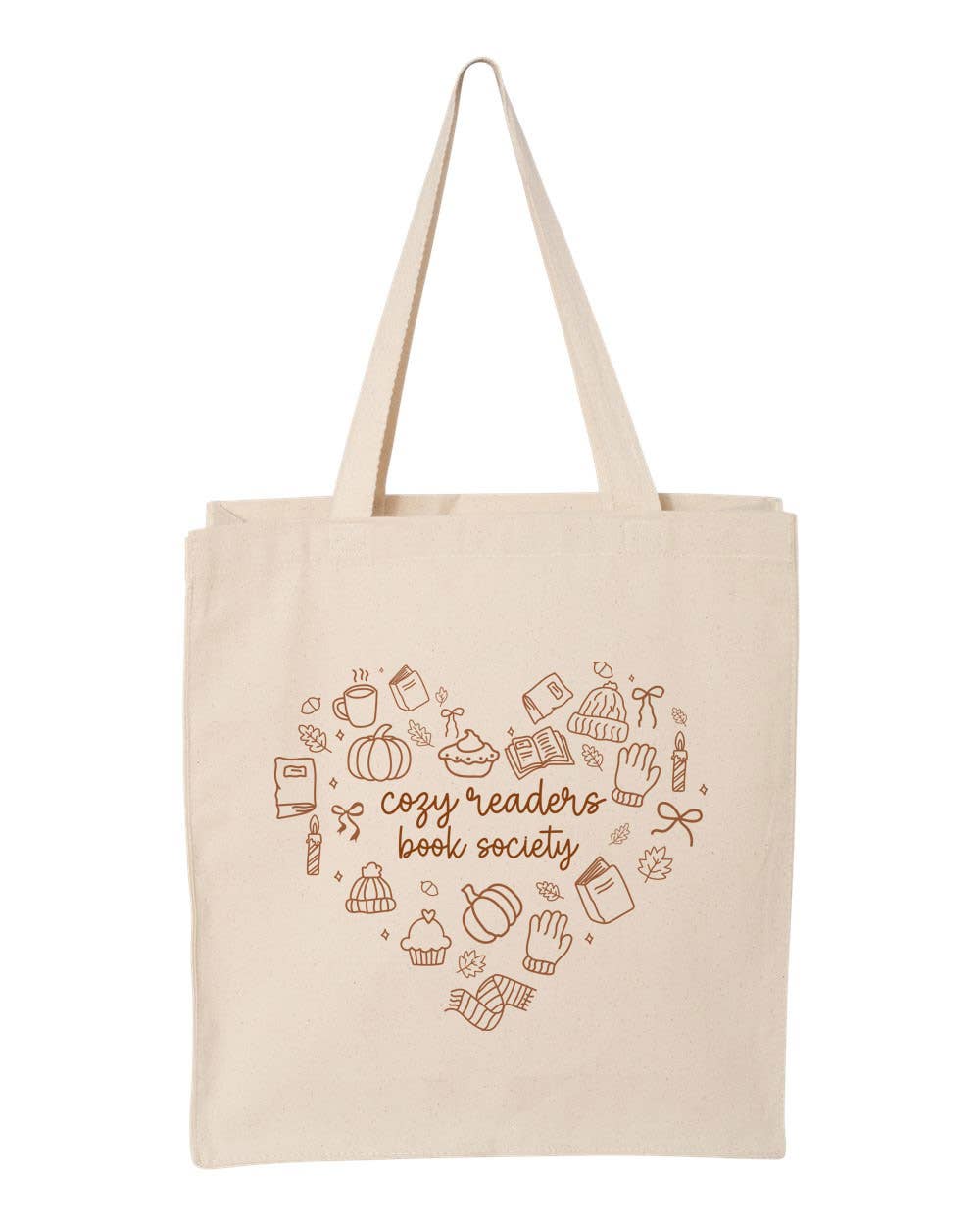 DaisyChainDesignCo - Wholesale Tote Bag - Women's - Preppy Fall Bookish Canvas Tote Bag 1