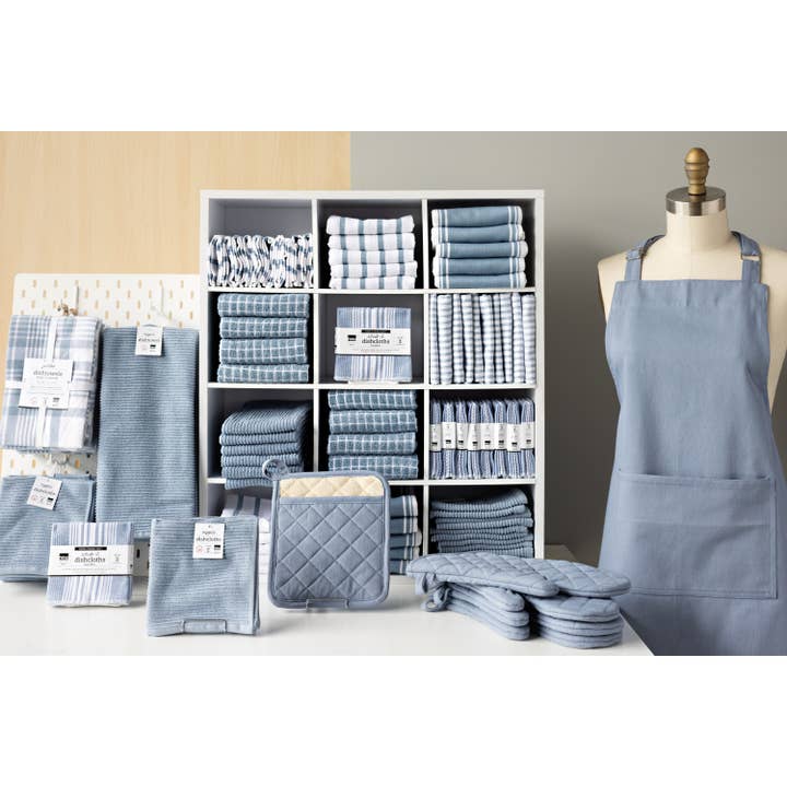 Now Designs by Danica - Wholesale Tea Towel - Slate Blue Ripple Dishtowel