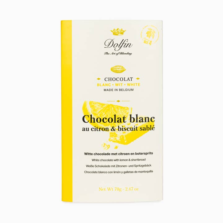 Tablette 70g - Blanc Citron Et Biscuit Sablé pour la vente par Dolfin