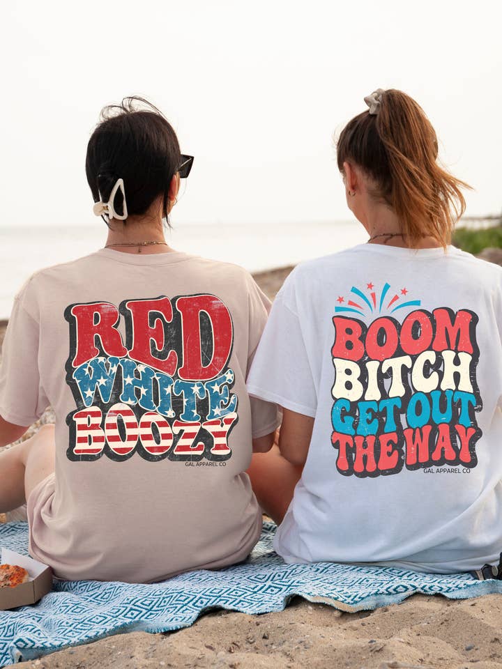 Ontwerp in rood, wit en boozy (achterkant van het shirt) voor wholesale door Gunpowder and lace wholesale