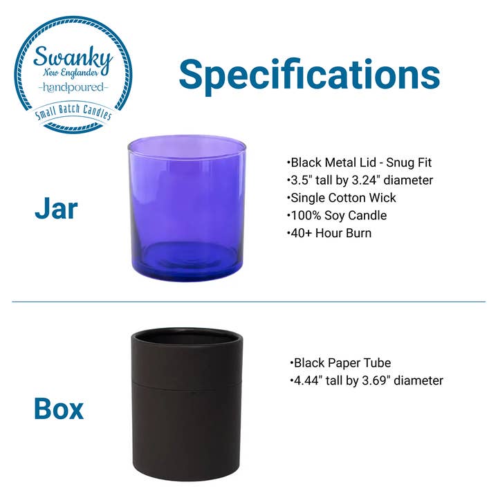 Swanky New Englander - Wholesale Jar/Filled Candle - Mermaid's Den | Sea Glass Candle6