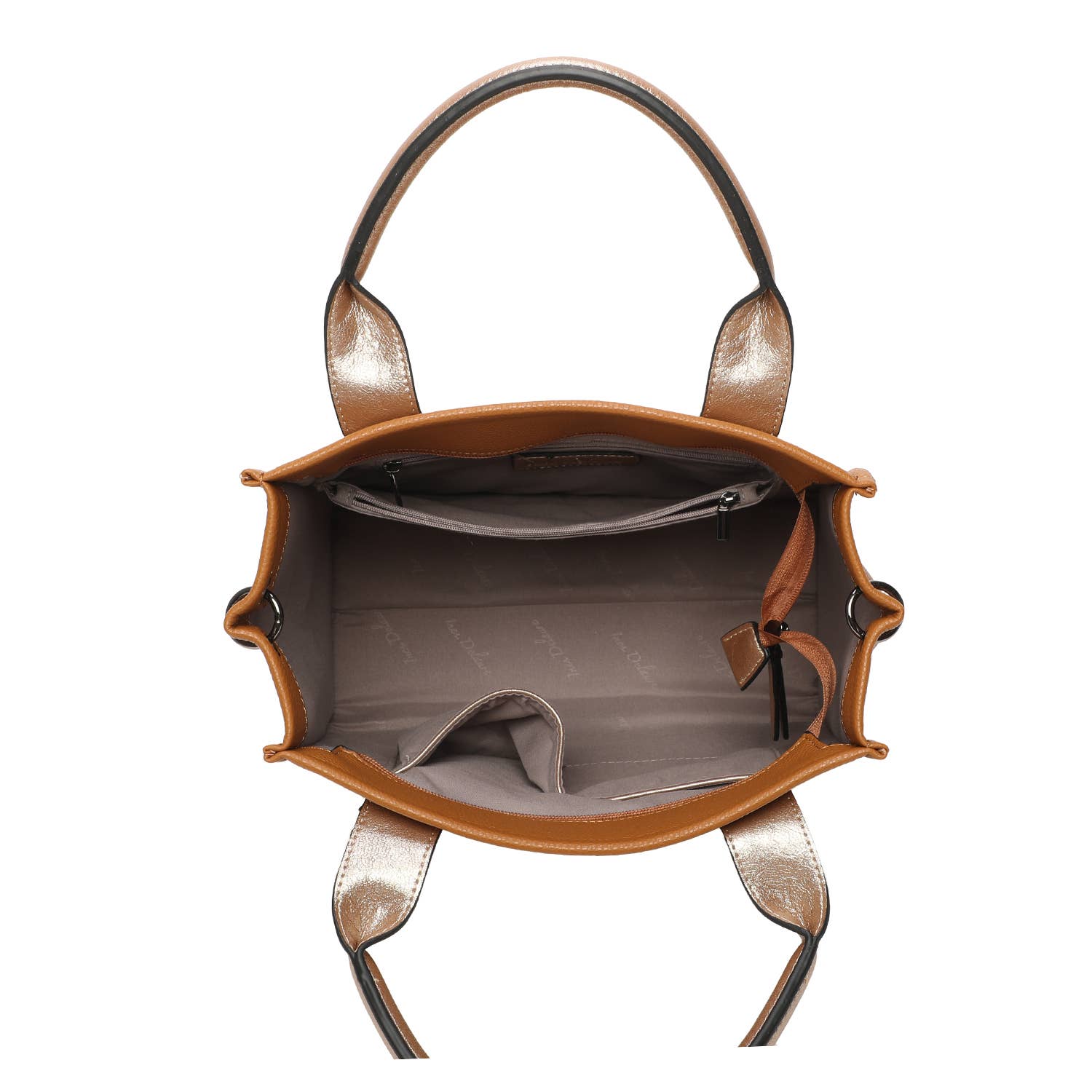 INES DELAURE – wholesale Bärkasse - Dam – Tvåfärgade tygväskor5