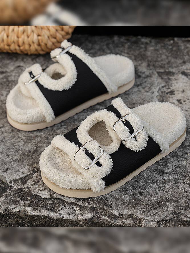 UNISHE - Wholesale Slippers – Women's - Clip Fluffy Slip On Slippers ZK5887