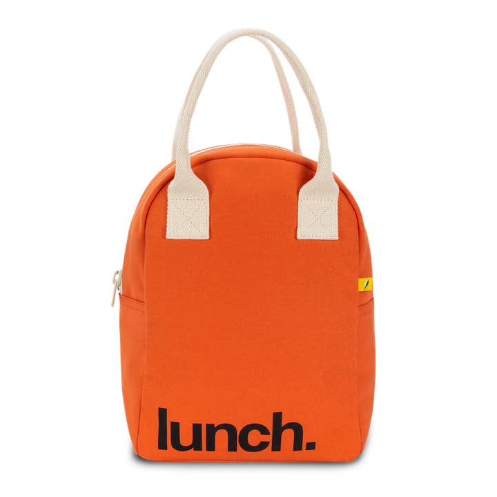 Zipper Lunch Bag - ‘Lunch’ Poppy for wholesale by Fluf