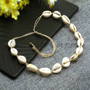 Seashell Beaded Necklace  Handmade by Libby & Smee