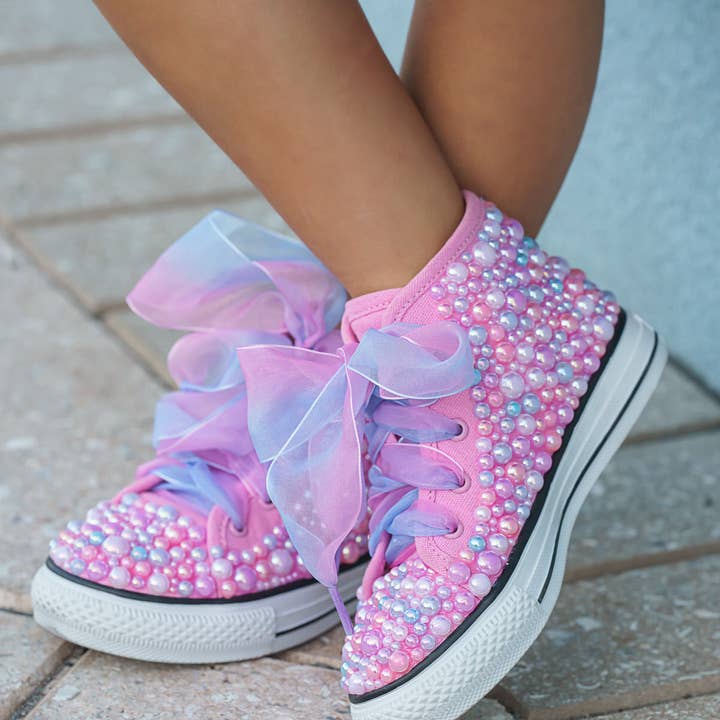 Rainbow L.O.L. SURPRISE! Unicorn Beaded Sneakers for wholesale on Faire