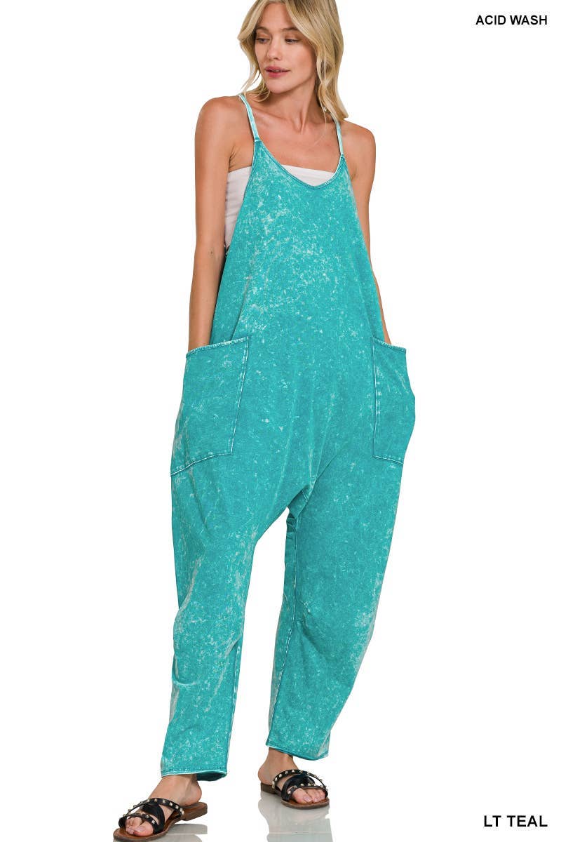 Vanilla Monkey - Wholesale Jumpsuit - Women's - Spaghetti Strap Scoop Neck Jumpsuit With Pockets5