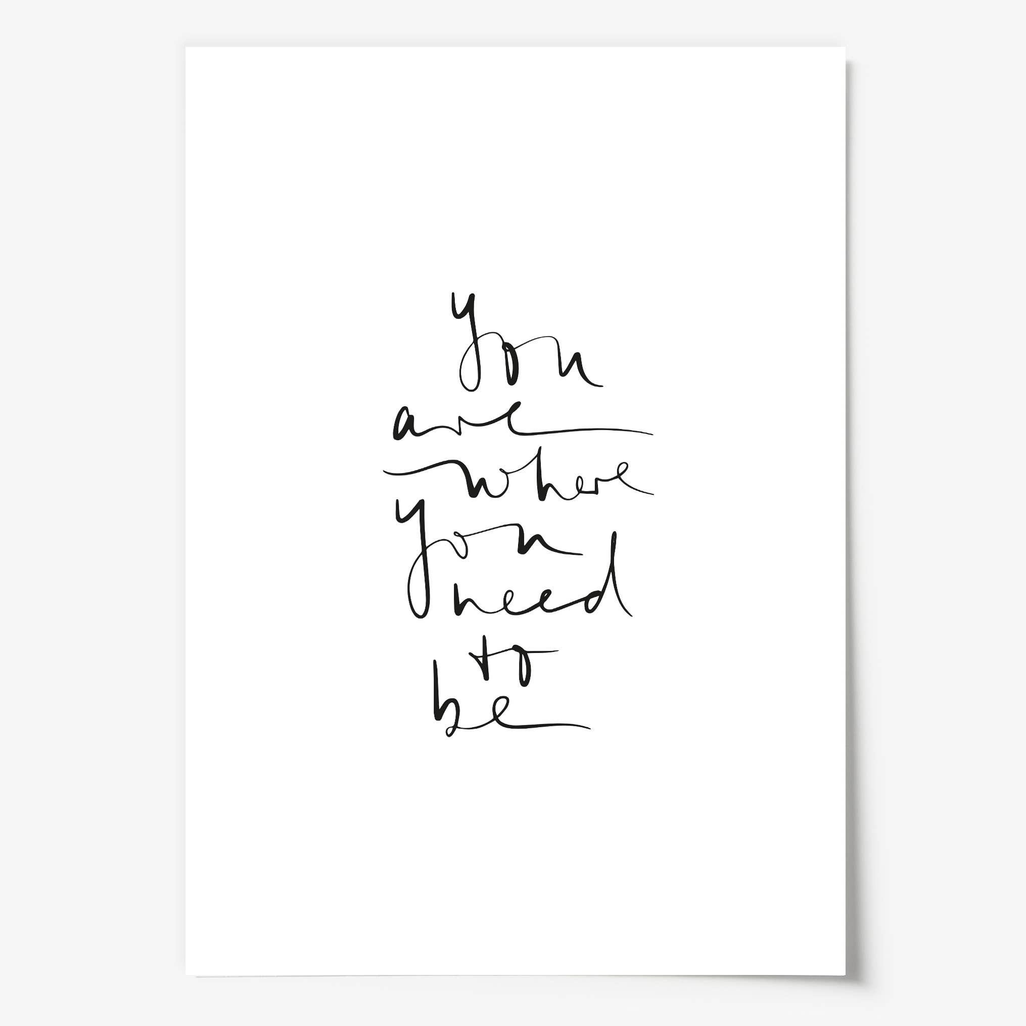 Tales by Jen - Wholesale Poster - Poster 'you are where you need to be'1