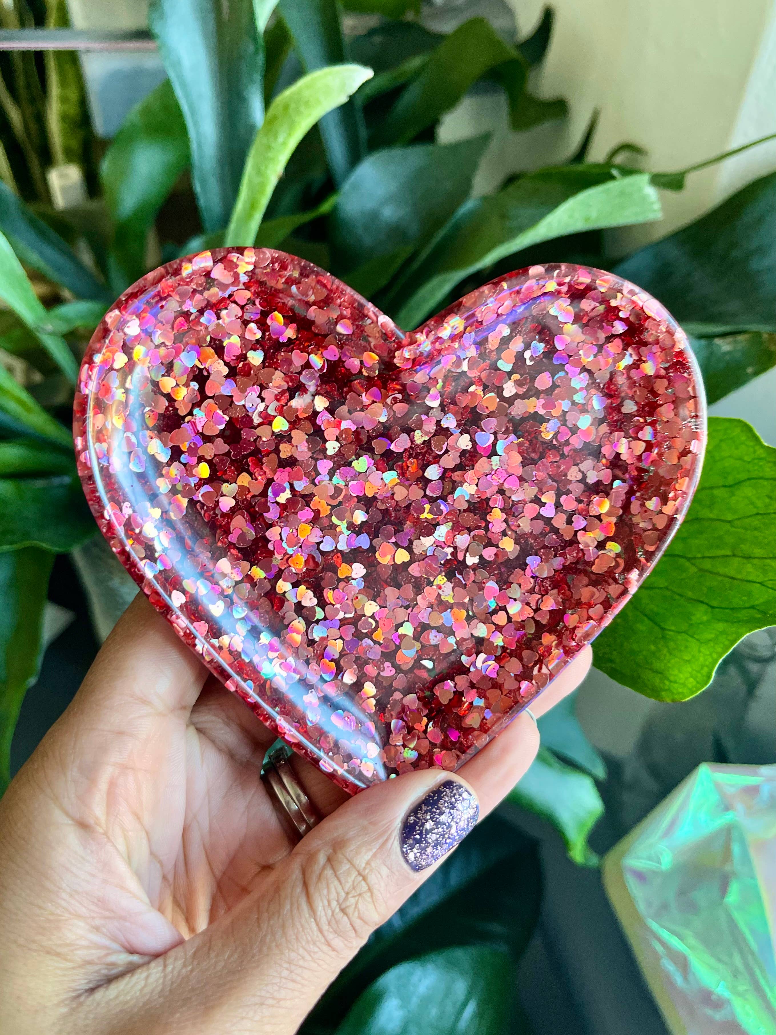 Prescription Resin - Wholesale Jewelry Dish - RESIN HEART JEWELLERY DISH | RING TRAY x 6 MIXED ASSORTMENT8