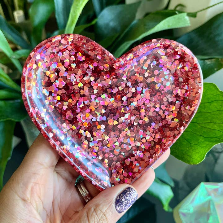 Prescription Resin - Wholesale Jewelry Dish - RESIN HEART JEWELLERY DISH | RING TRAY x 6 MIXED ASSORTMENT8