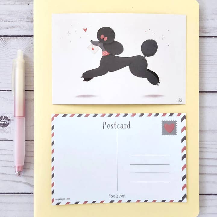 Wagologie - Vente Assortiment de cartes postales - Cartes Postales Caniches Pack de Cartes Postales Chien1