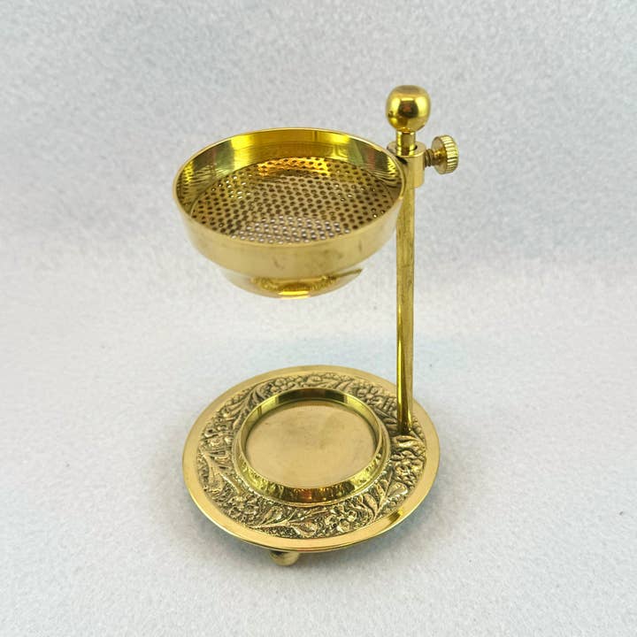 Liv Rocks - Wholesale Incense Holder - Resin Burner - Brass - Burn Resin w/o Charcoal1
