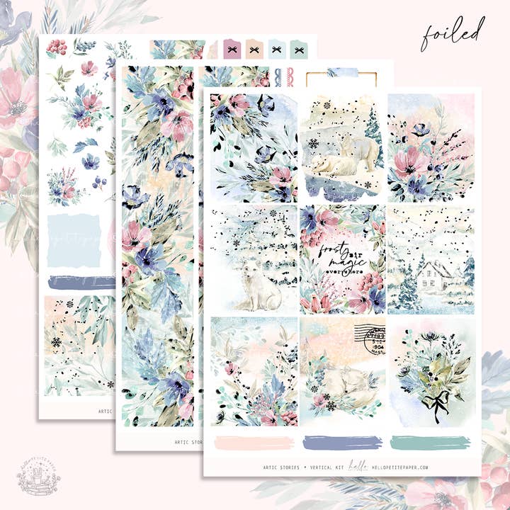Histórias árticas - Conjunto de autocolantes FOILED por atacado de Hello Petite Paper
