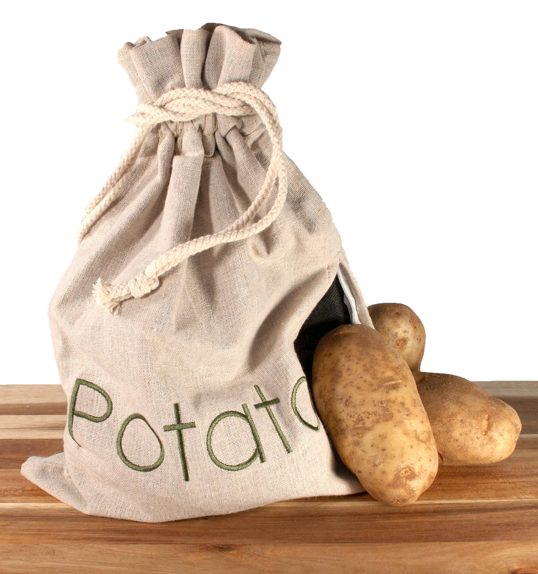 Cream KITCHEN BASICS Preserving Bag POTATO 11x15" for wholesale on Faire1