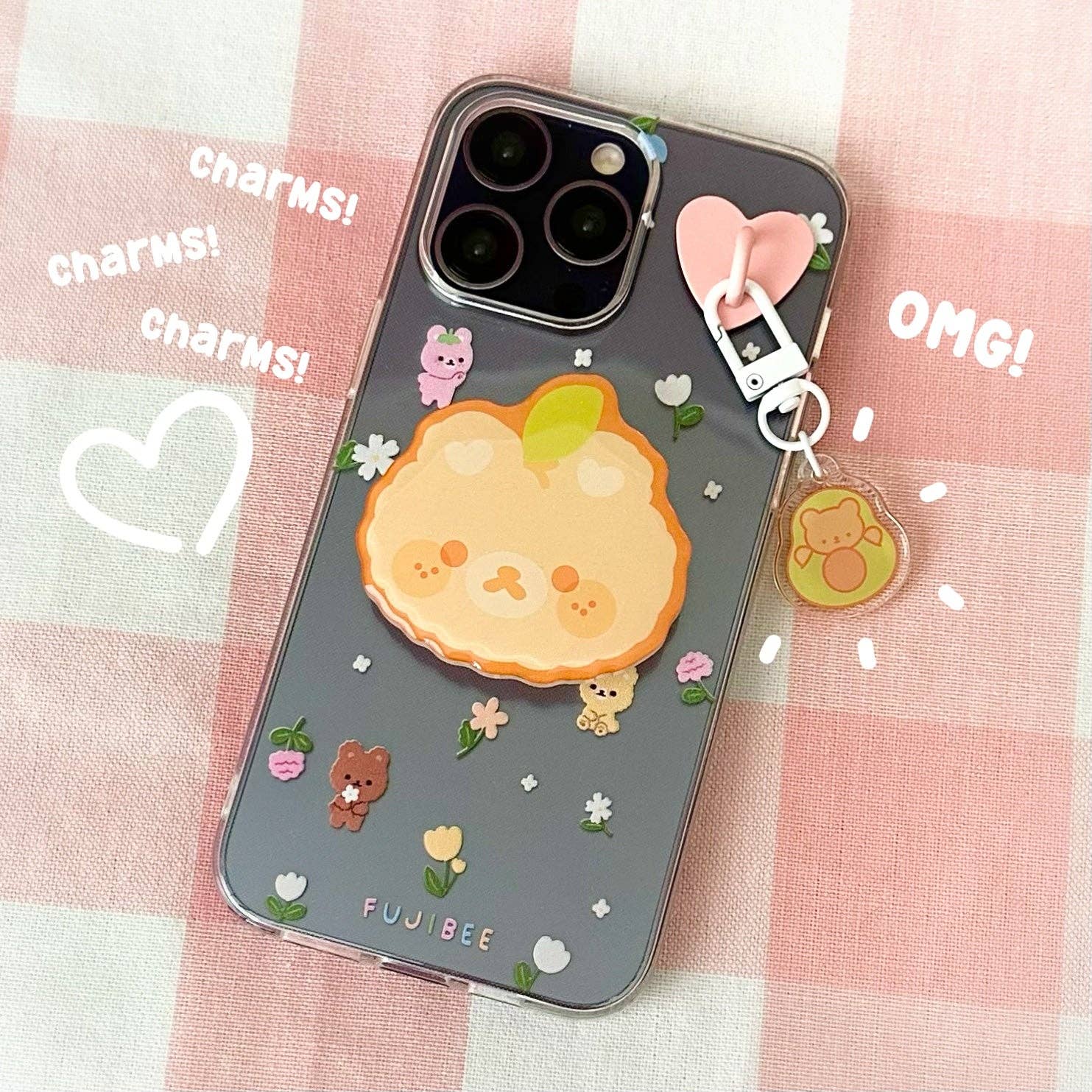 Fujibee - Wholesale Phonecase Strap - Heart Phone Charm Hangers1
