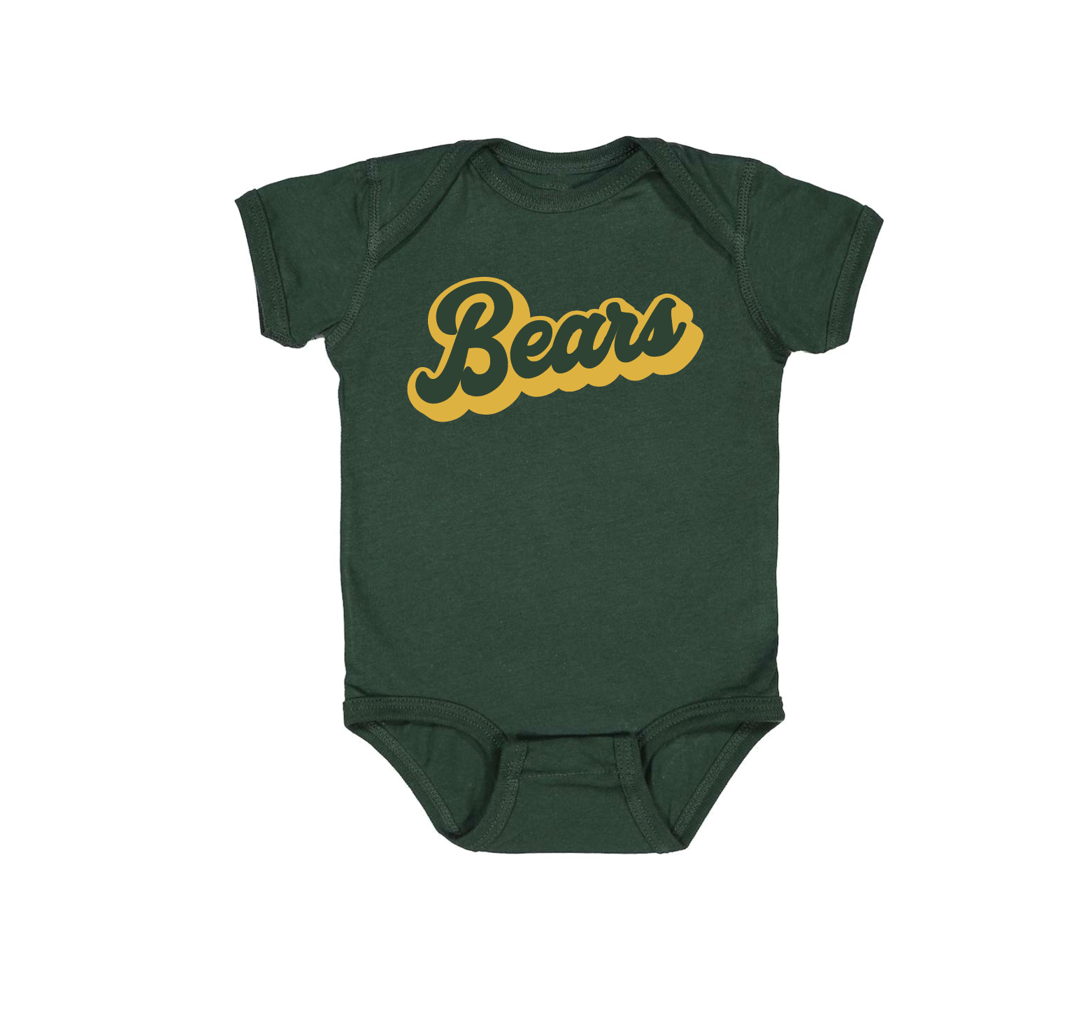 The Chester Drawer – Engroshandel T-shirt med print - Unisex – Bears Haglos Grøn + Guld2