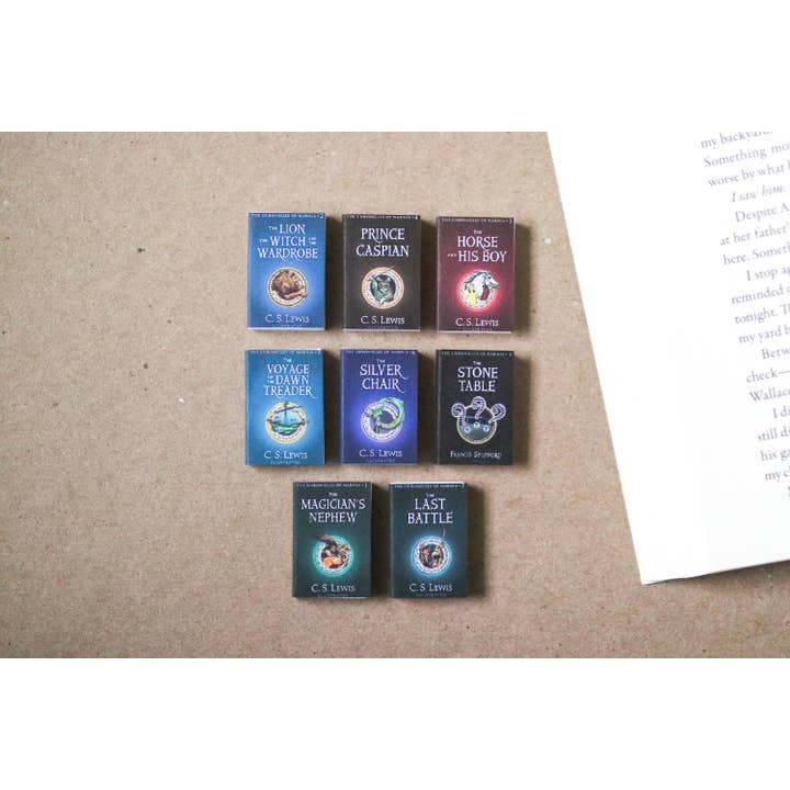 The Sticker Shop - Wholesale Decorative Figurine - Handmade MINI Narnia Books (set of 8 mini books)1