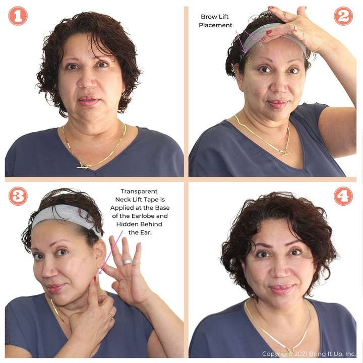 Bring It Up - Venta al por mayor Adhesivo para el pecho - Mujer - Kit de Cintas Instantáneas para Lifting Facial1