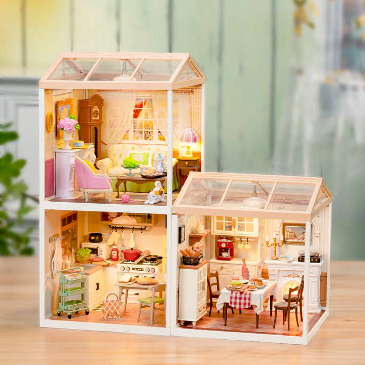 Robotime - Wholesale DIY Craft Kit - DW023 Rolife Holiday Tea Time DIY Miniature House3