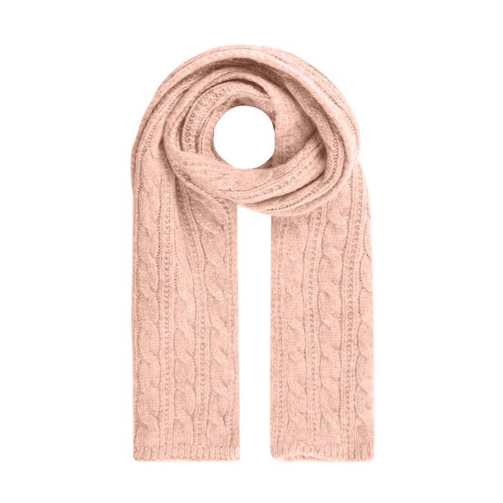 Women's plain cable knit winter scarf for wholesale by NF Nitzsche Fashion