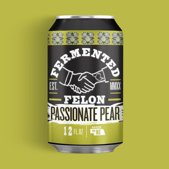 Passionate Pear Kombucha Cans (4-Pack) for wholesale by Fermented Felon