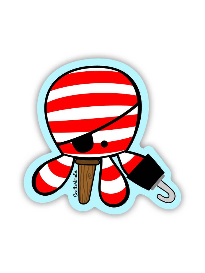 Pirate Vinyl Sticker for wholesale by Scatterbrain