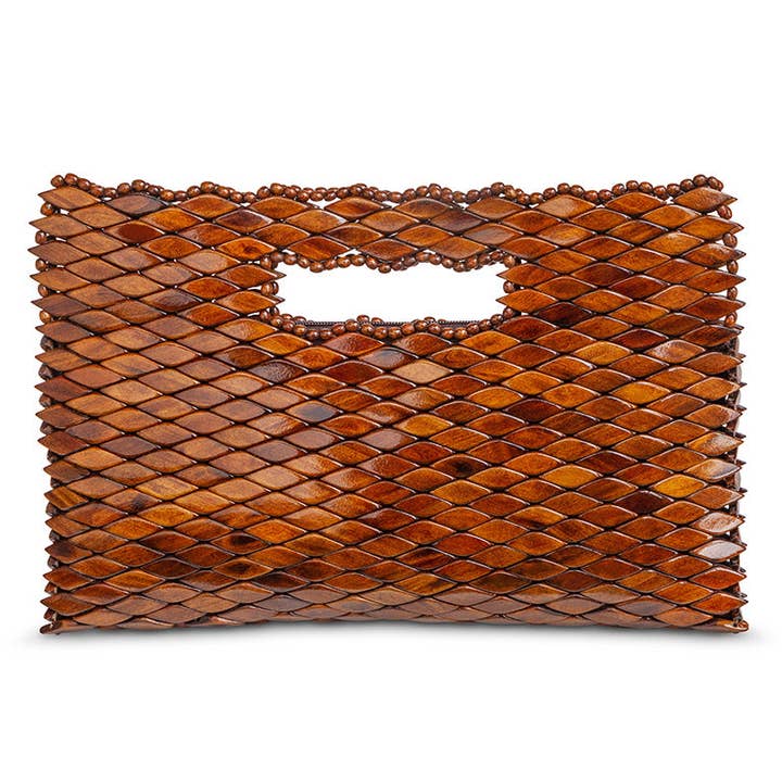 St. Tropez Clutch - Mørk Valnød for engroshandel hos SHANPAULO LLC