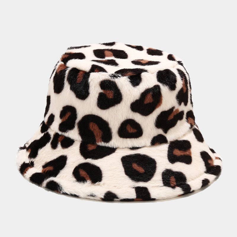 Dipped Shop - Venta al por mayor Gorro estilo pescador - Mujer - Versátiles sombreros de pescador gruesos con estampado de leopardo DPBH03251