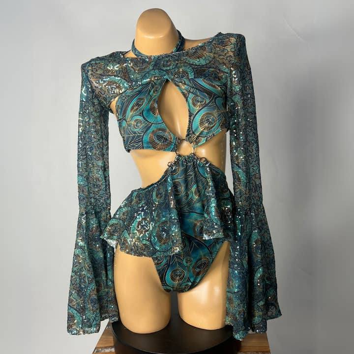 Royal Peacock Set for wholesale by Psicodelico Rave Clothing Co.