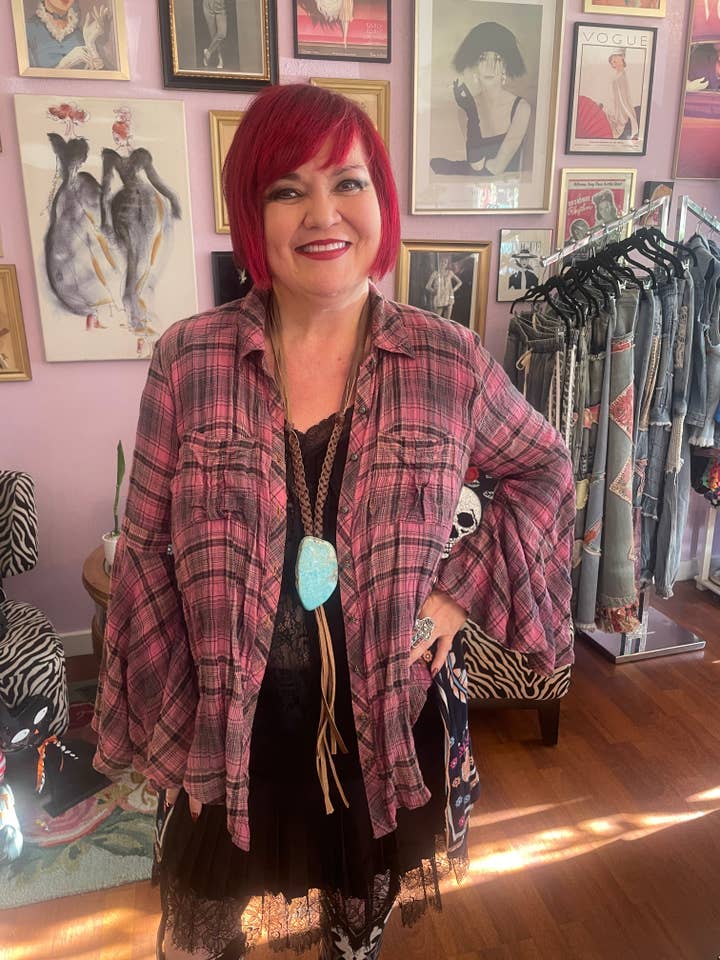 Turquoise Slab Necklace on Brown Leather-western for wholesale by Savannah Hoffman Designs Artisan Jewelry