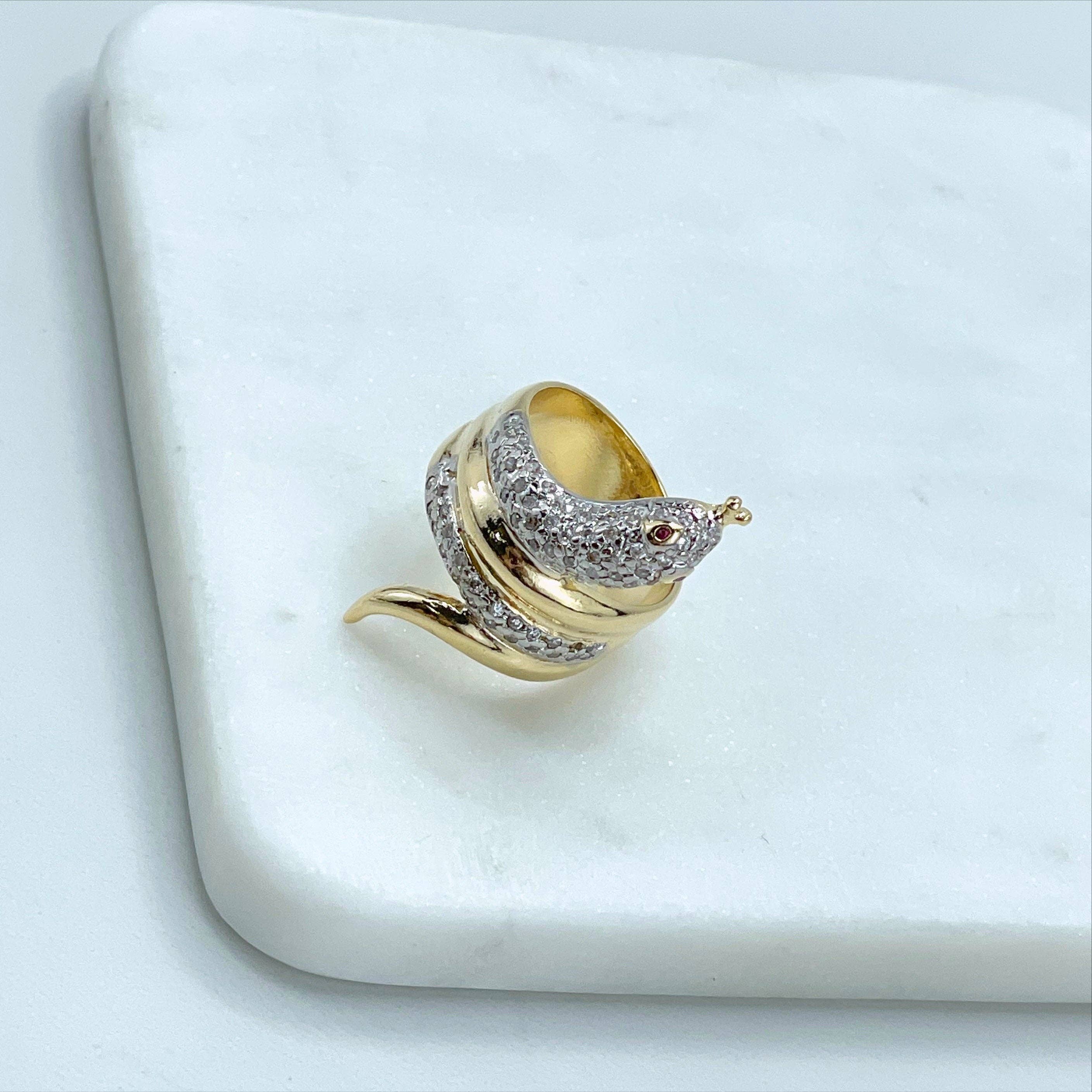 DIJU Jewelry - Vendita all'ingrosso  - Forniture di gioielli all'ingrosso: anello in argento riempito con oro 18k e micro zirconia cubica.1