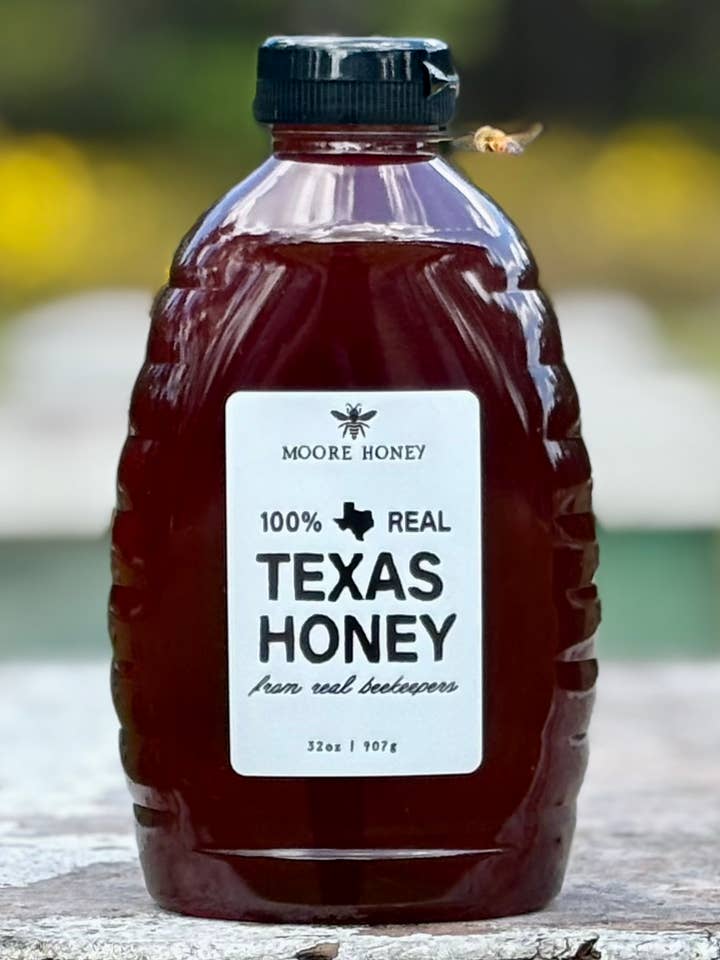 Texas Wildflower Honey 32oz for wholesale by Moore Honey