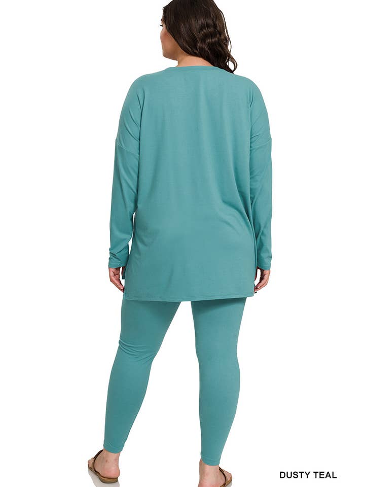 Vanilla Monkey – wholesale Lounge set – Women's – Plus Brushed Dty Microfiber Loungewear Set2