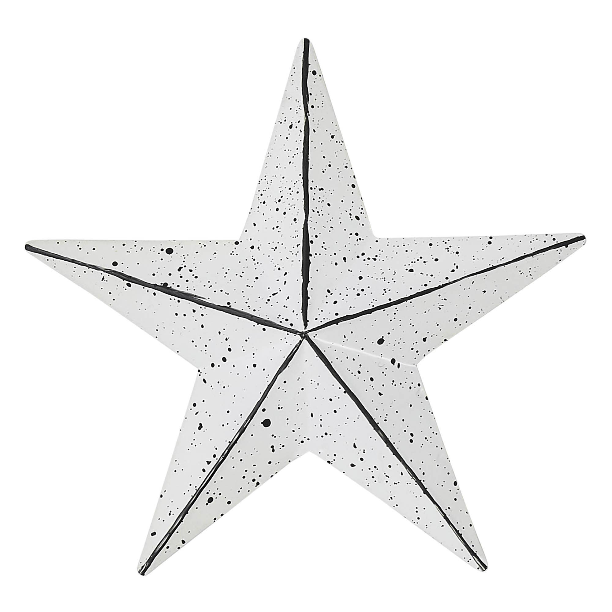 VHC Brands - Wholesale Wall Accent - Metal Star Speckled White Distressed 4x41