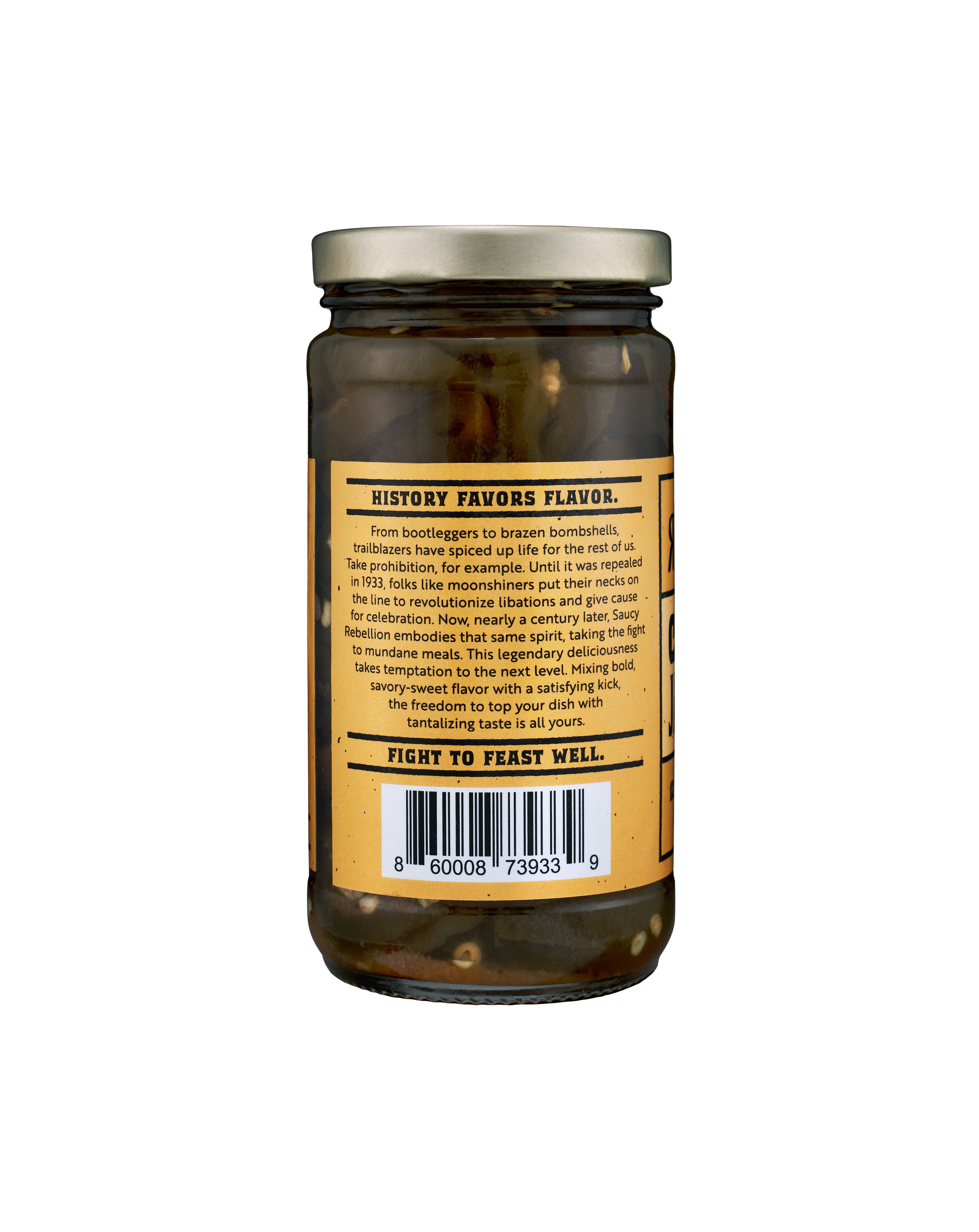 Saucy Rebellion - Wholesale Pickled Vegetables - Candied Jalapenos1