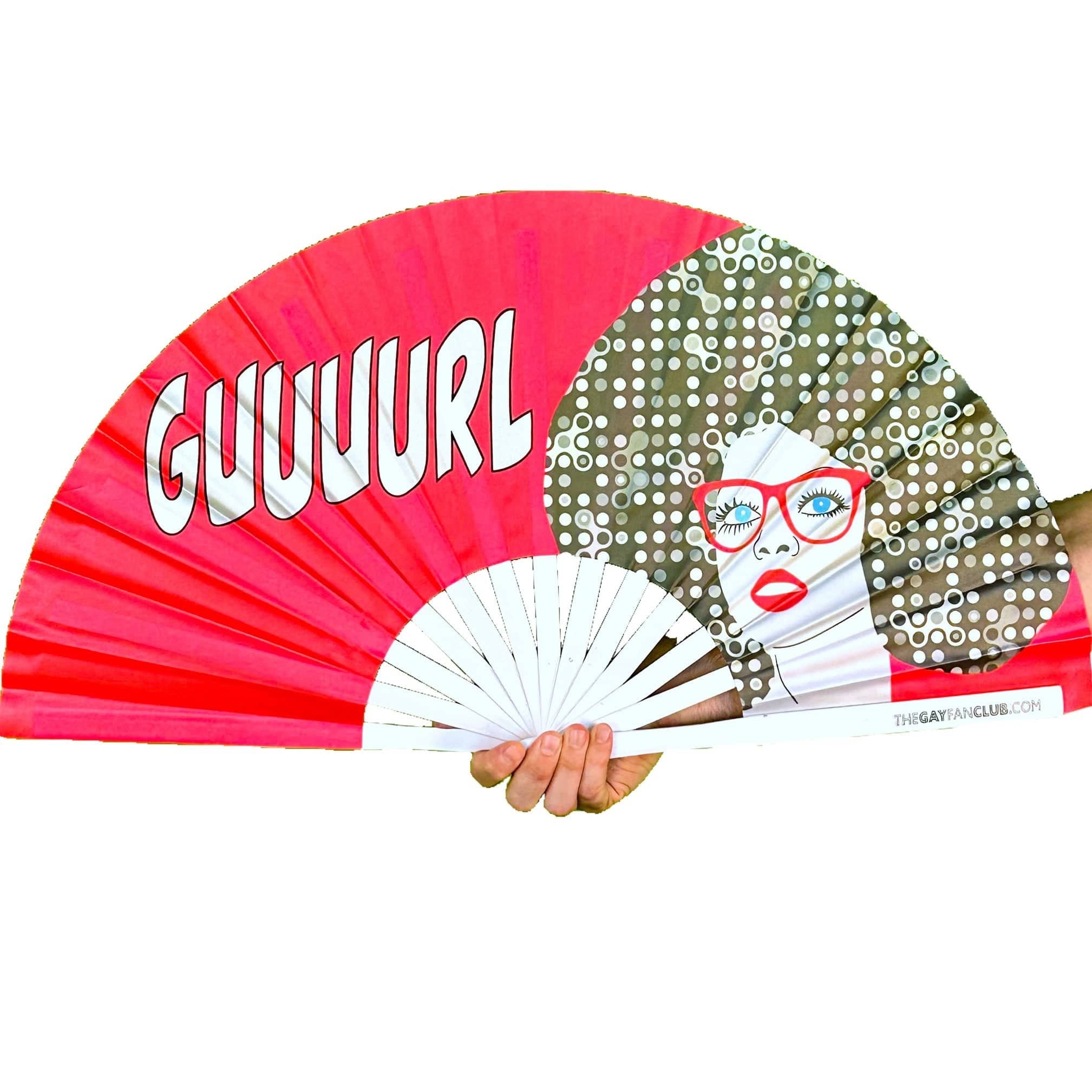 The Gay Fan Club - Wholesale Handheld Folding Fan - Gurl Fan (UV)5