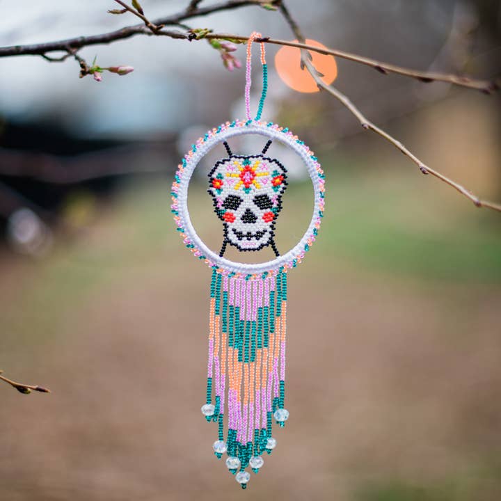 Lucia's Imports - Wholesale Dream Catcher - Sugar Skull Skeleton Dream Catcher (Closeout)5