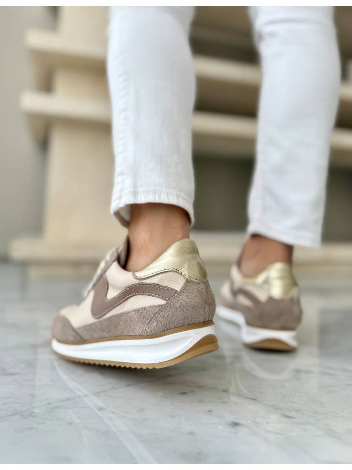 PMK SHOES - Wholesale Sneakers - Dames - Poema - Mink - Sneakers van Koeienleer - Op Bestelling Gemaakt6