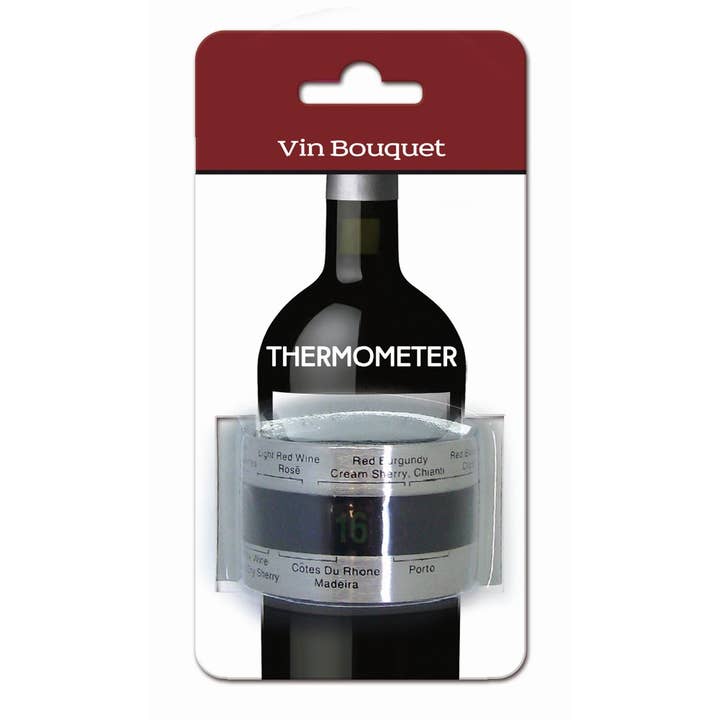Vin Bouquet (Find It Import & Export Sl) - Wholesale Thermometer - Analogue Thermometer for Bottles, Black and Silver2