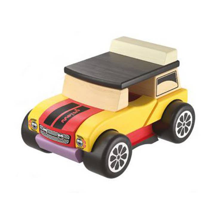Puzle 3D de coche de madera «Cabriolet» | Set de construcción para venta al por mayor de Wooden Toys