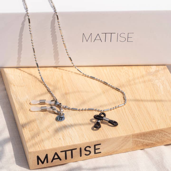 Glasses Cord / Chain Pattern Silver with Extra Loops for wholesale by MATTISE