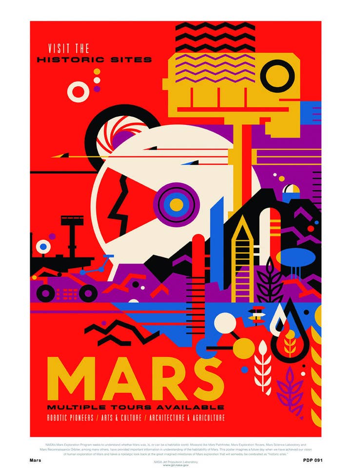 Mars Nasa Rymdutforskning 30x40cm Konstaffischtryck för wholesale av On The Wall Art Ltd