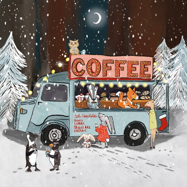 Christmas Coffee Van
for wholesale by Jo Scott Art