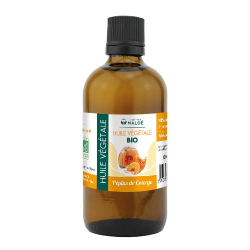 Institut Maloé - Vendita all'ingrosso Vitamine/integratori orali - Olio vegetale di semi di zucca biologico - 100 ml