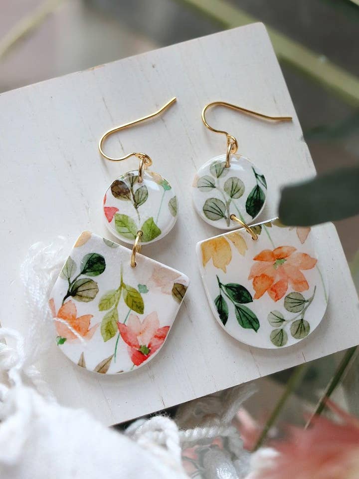 Grasslands Polymer Clay Earrings for wholesale by Petal & Posy