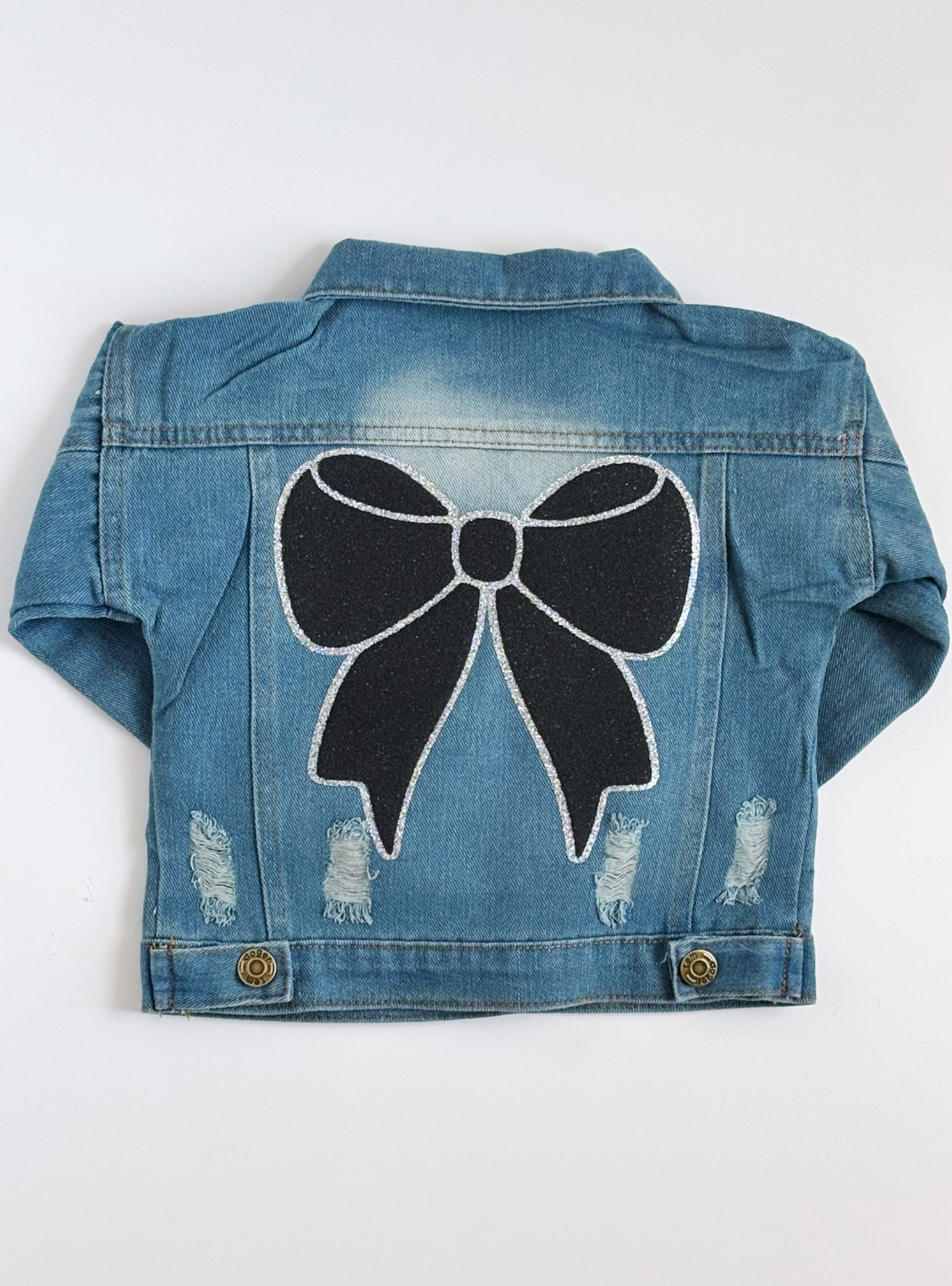 Page and Riggs Designs, LLC - Wholesale Denim Jacket - Kids - Toddler & Infant Denim Jacket with Bow Detail8