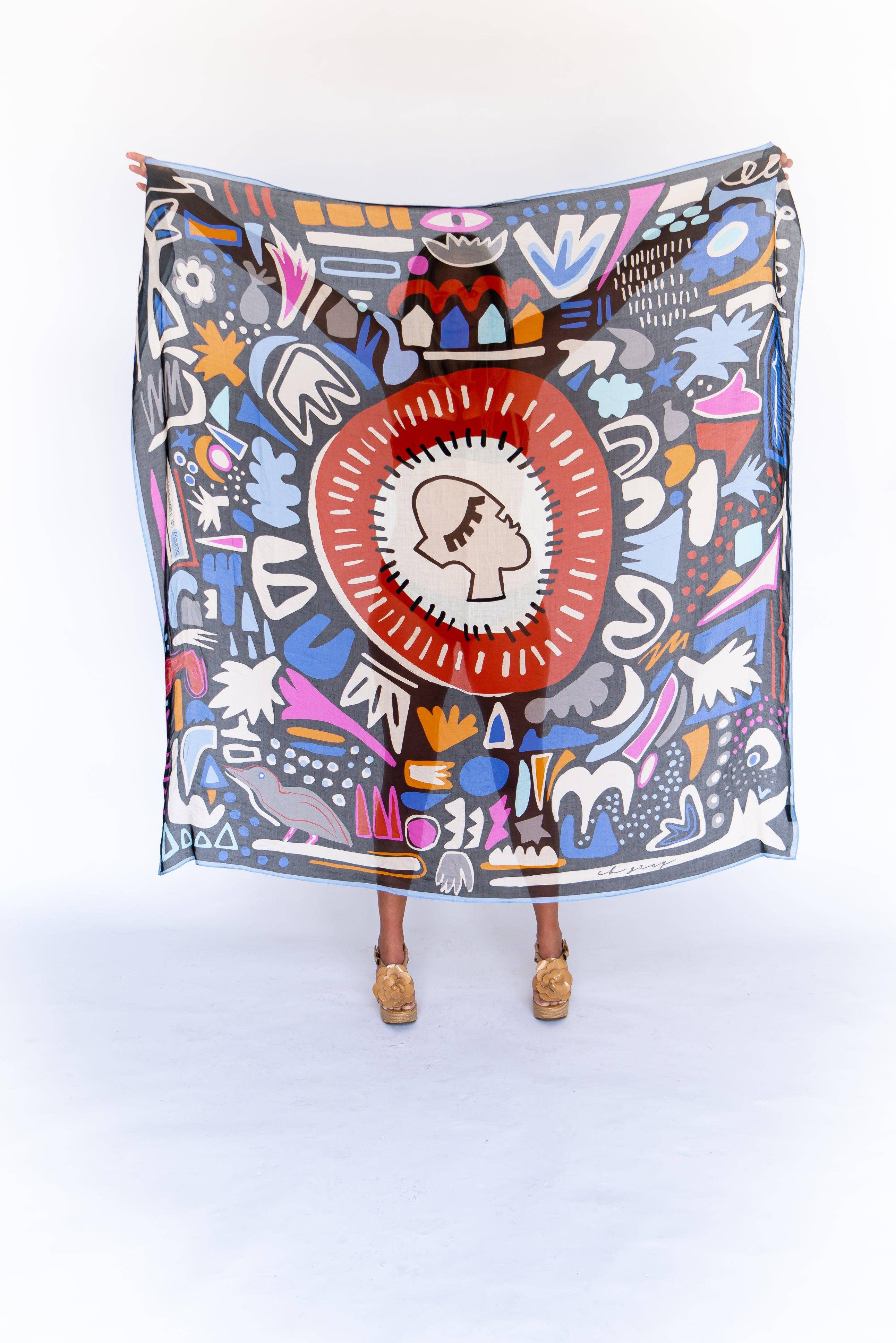 CB Grey - Wholesale Scarf - Women's - The Elise Shawl3