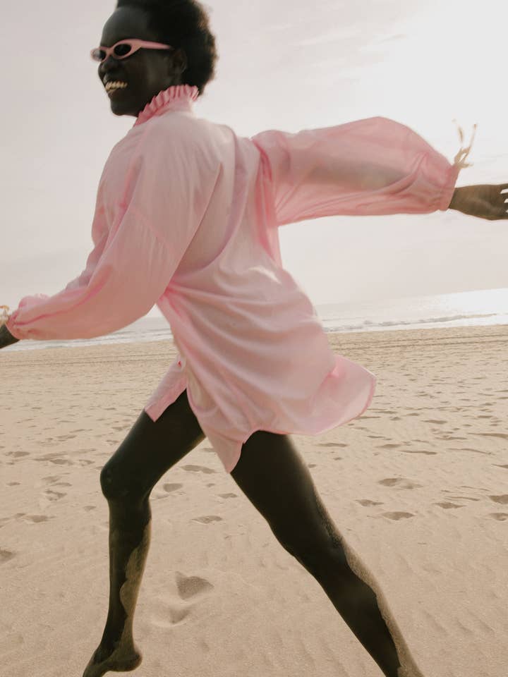 Das Tuxedo Hemd/Kleid - Pink für den Großhandel von State of Georgia